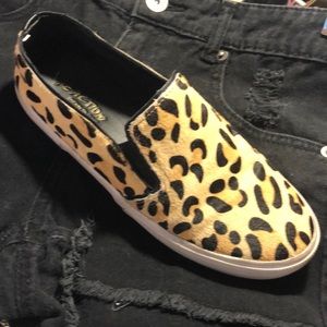 Kenneth Cole Calf Hair Slip Ons